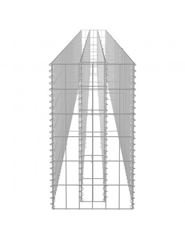 Gabbione Letto Rialzato in Acciaio Zincato 450x30x60 cm