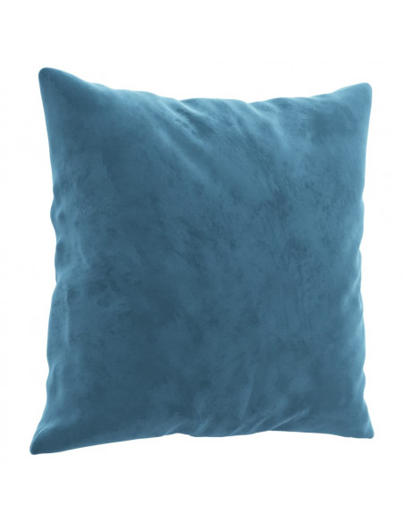 Divano a 3 Posti con Cuscini Blu 180 cm in Velluto