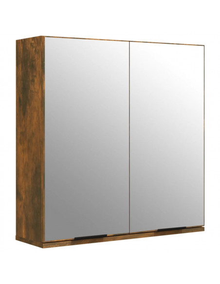 Set Mobili da Bagno 4 pz Rovere Fumo in Legno Multistrato