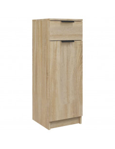 Armadio da Bagno Rovere Sonoma 32x34x90 cm in Legno Multistrato