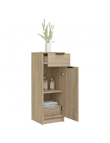 Armadio da Bagno Rovere Sonoma 32x34x90 cm in Legno Multistrato