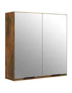 Set Mobili da Bagno 5 pz Rovere Fumo in Legno Multistrato