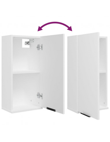 Set di Mobili da Bagno 5 pz Bianco in Legno Multistrato