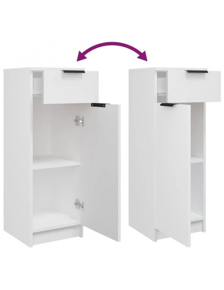 Set di Mobili da Bagno 5 pz Bianco in Legno Multistrato