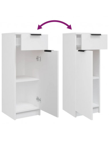 Set di Mobili da Bagno 4 pz Bianco in Legno Multistrato