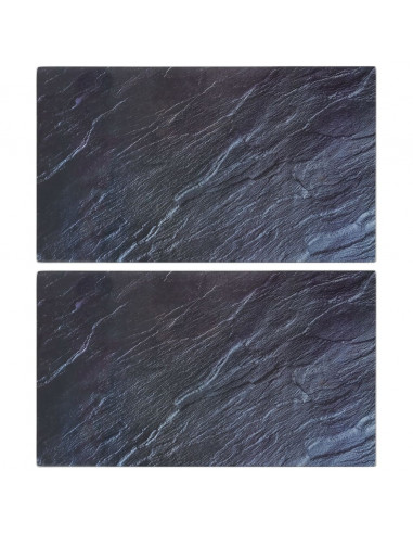 Taglieri 2 pz con Motivo Pietra Naturale in Vetro Temperato