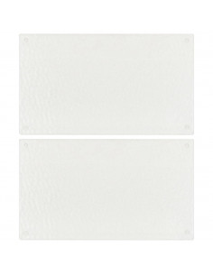 Taglieri 2 pz Motivo Bolle Trasparenti in Vetro Temperato 2