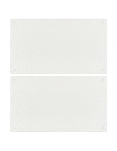 Taglieri 2 pz Motivo Bolle Trasparenti in Vetro Temperato