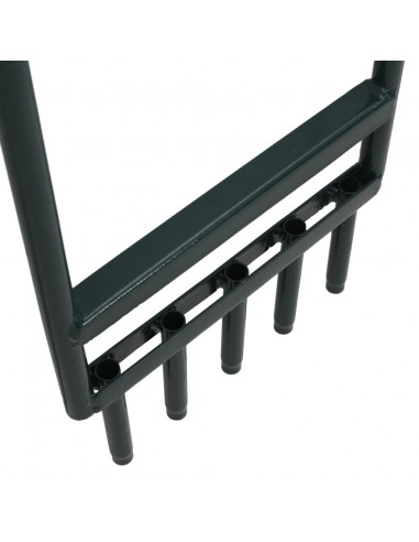 Aeratore Prato 5 Denti Cavi Acciaio Verniciato a Polvere Verde