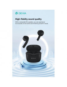 Auricolari Devia TWS-K1 Bluetooth 5.3 EM057 Neri