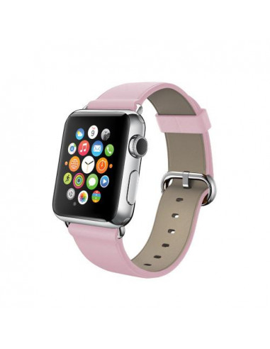 CINTURINO LEATHER APPLE WATCH/2/3/4/5/6/SE 38 MM. PINK