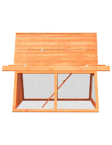 Conigliera in Legno Massello di Pino e Abete 152x128x108 cm