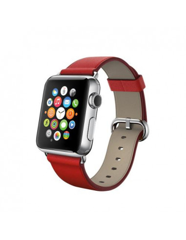 CINTURINO LEATHER APPLE WATCH/2/3/4/5/6/SE 42 MM. RED