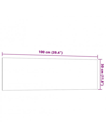 Lavagna Magnetica a Parete Bianca 100x30 cm Vetro Temperato