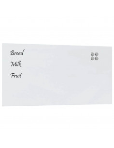 Lavagna Magnetica a Parete Bianca 100x50 cm Vetro Temperato 2