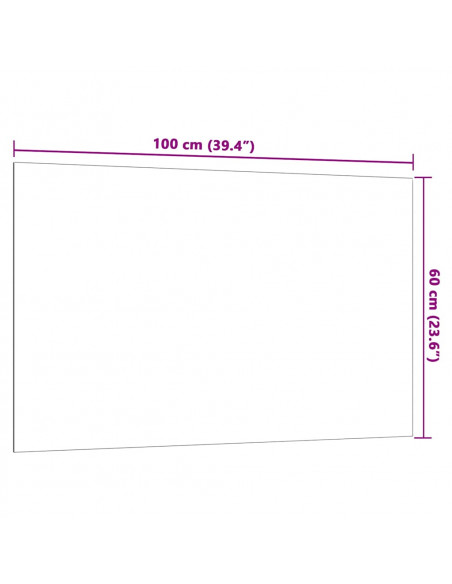 Lavagna Magnetica a Parete Bianca 100x60 cm Vetro Temperato