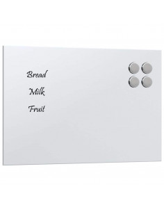 Lavagna Magnetica a Parete Bianca 30x20 cm Vetro Temperato 2