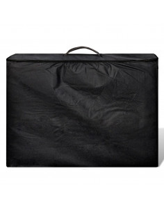 Lettino Pieghevole da Massaggio Nero 3 Zone con Telaio Legno 2