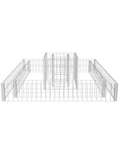 Gabbione Fioriera in Acciaio Zincato 120x120x20 cm