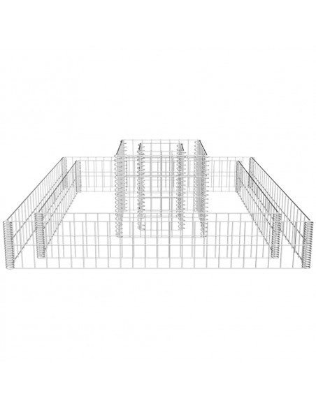 Gabbione Fioriera in Acciaio Zincato 120x120x20 cm