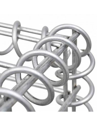 Gabbione Fioriera in Acciaio Zincato 120x120x20 cm