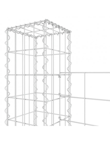 Gabbione a U con 3 Pali in Ferro 260x20x200 cm