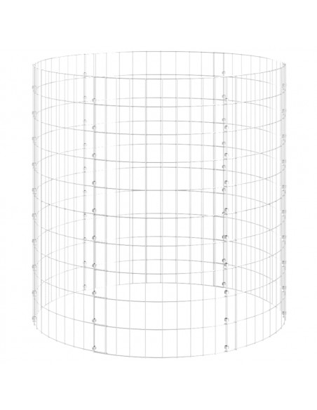 Palo Gabbione Circolare in Acciaio Zincato Ø100x100 cm