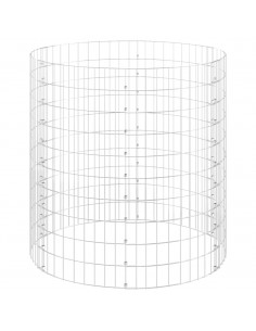 Palo Gabbione Circolare in Acciaio Zincato Ø100x100 cm 2