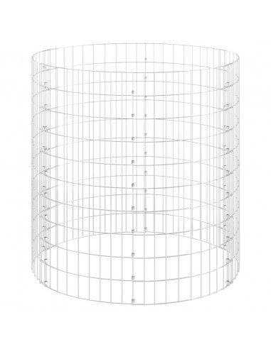 Palo Gabbione Circolare in Acciaio Zincato Ø100x100 cm