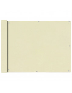 Paravento da Balcone in Tessuto Oxford 90x400 cm Crema