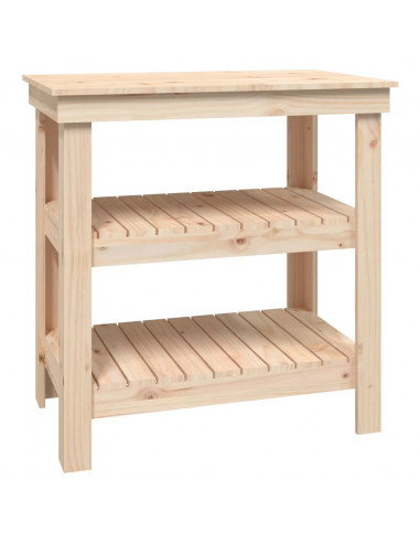 Banco da Lavoro 78,5x50x80 cm in Legno Massello di Pino