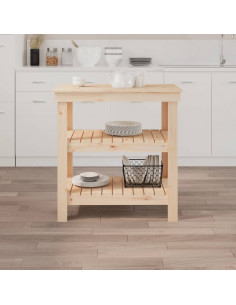 Banco da Lavoro 78,5x50x80 cm in Legno Massello di Pino 2
