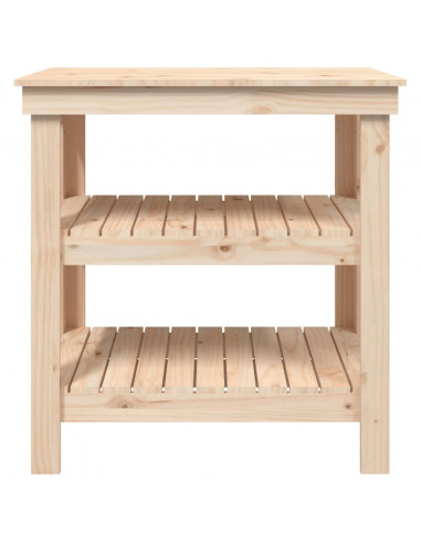Banco da Lavoro 78,5x50x80 cm in Legno Massello di Pino