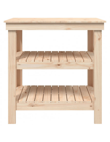 Banco da Lavoro 78,5x50x80 cm in Legno Massello di Pino