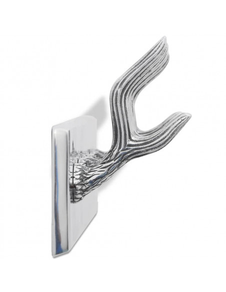 Ganci Appendiabiti 4 pz Argento in Alluminio