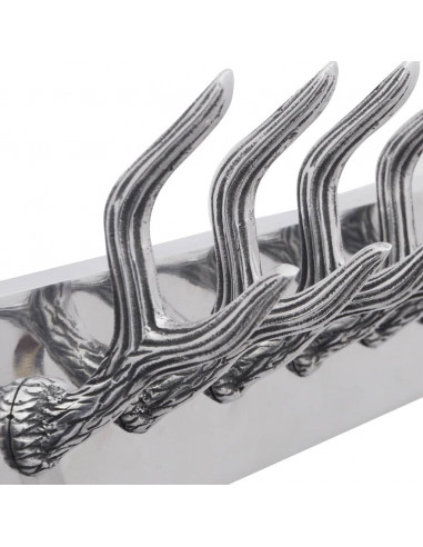 Ganci Appendiabiti 4 pz Argento in Alluminio