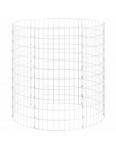 Compostiera da Giardino Ø100x100 cm in Acciaio Zincato