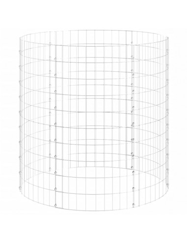 Compostiera da Giardino Ø100x100 cm in Acciaio Zincato