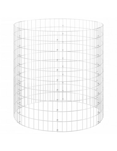 Compostiera da Giardino Ø100x100 cm in Acciaio Zincato