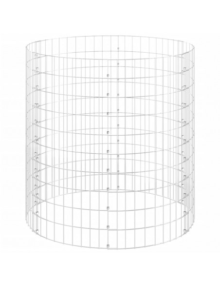 Compostiera da Giardino Ø100x100 cm in Acciaio Zincato