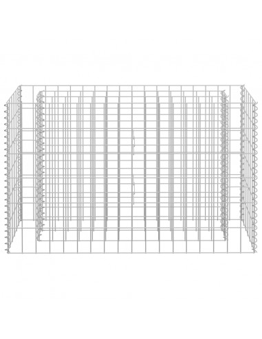 Gabbione Letto Rialzato in Acciaio Zincato 90x30x60 cm