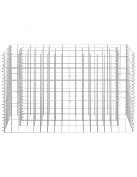 Gabbione Letto Rialzato in Acciaio Zincato 90x30x60 cm