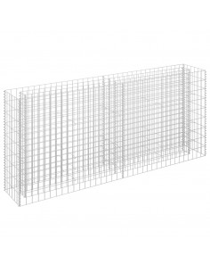 Gabbione Letto Rialzato in Acciaio Zincato 180x30x90 cm