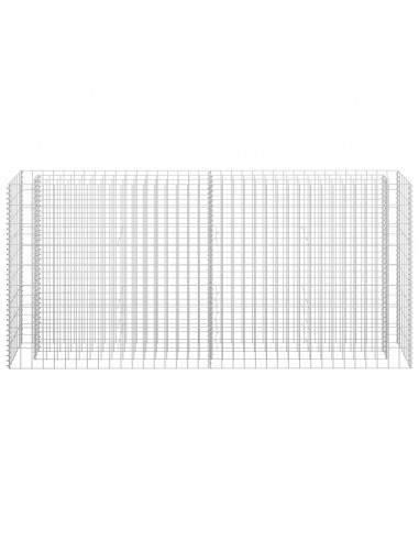 Gabbione Letto Rialzato in Acciaio Zincato 180x30x90 cm