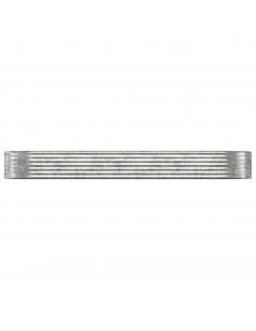 Letto Giardino Acciaio Zincato 322x100x36cm Argento 2