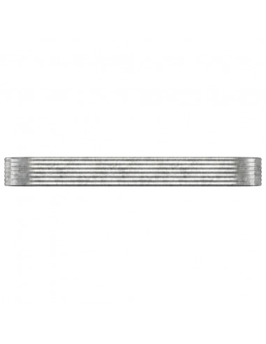 Letto Giardino Acciaio Zincato 322x100x36cm Argento