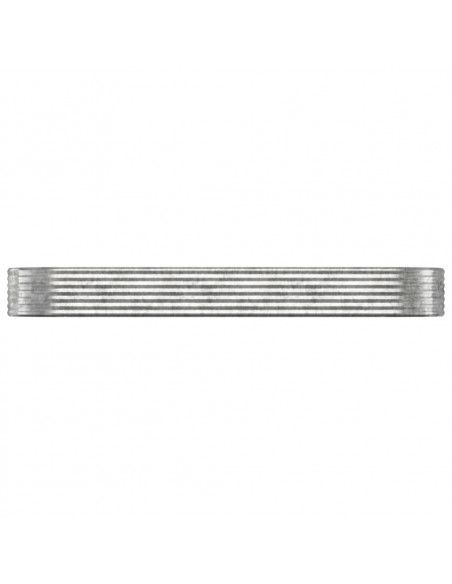 Letto Giardino Acciaio Zincato 322x100x36cm Argento