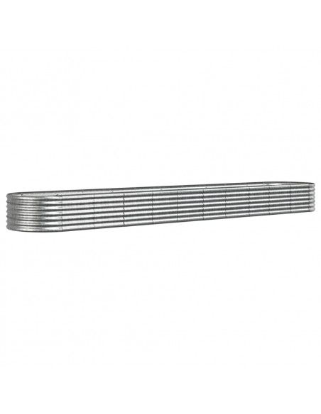 Letto Giardino Acciaio Verniciato a Polvere 440x80x36cm Argento