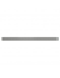 Letto Giardino Acciaio Verniciato a Polvere 440x80x36cm Argento 2