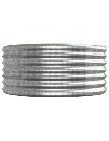 Letto Giardino Acciaio Verniciato a Polvere 440x80x36cm Argento